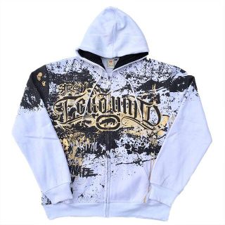 ECKO エコー アンリミテッド ジップアップパーカー ホワイト/ゴールド XL