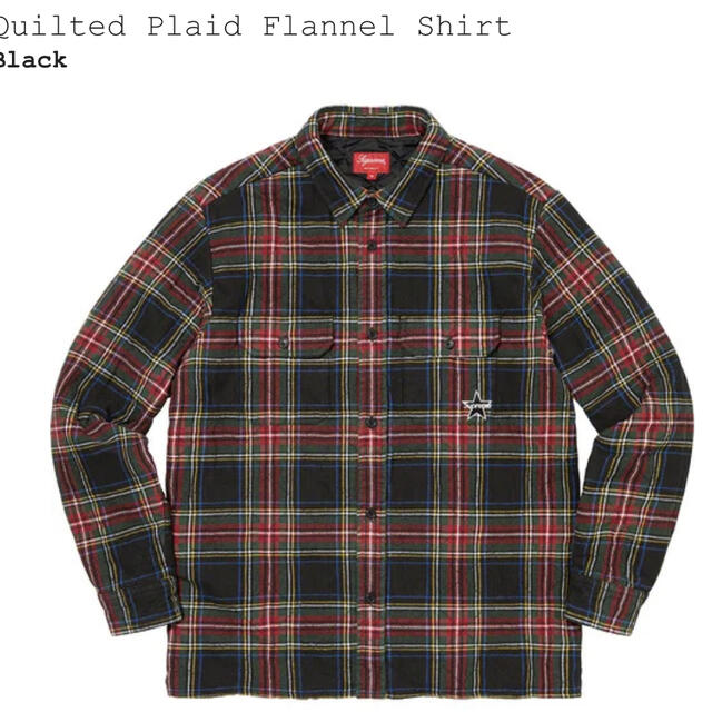 supreme quilted plaid flannel shirt Mメンズ