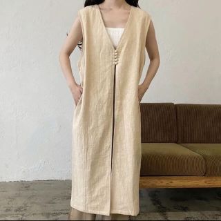 カスタネ(Kastane)のlawgy linen layered vest(ベスト/ジレ)