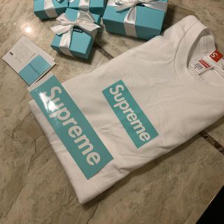 シュプリーム(Supreme)のsupreme Tiffany ボックスロゴ　Tシャツ　シュプリーム  M (Tシャツ/カットソー(半袖/袖なし))