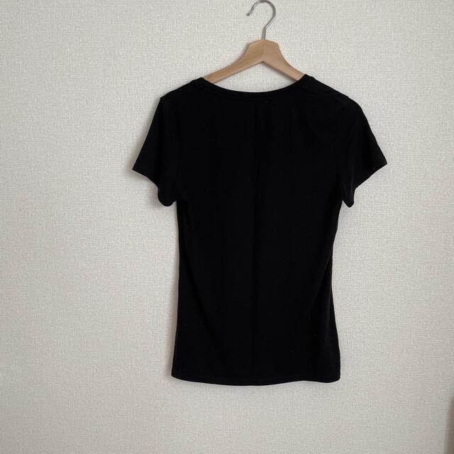 GU(ジーユー)のGU ジーユー 無地 ブラック Tシャツ レディースのトップス(Tシャツ(半袖/袖なし))の商品写真