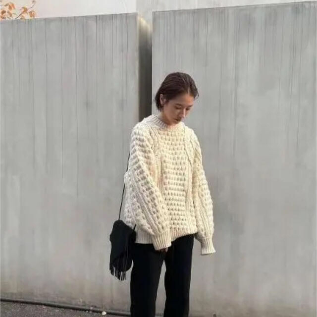 CLANE  クラネ  HAND CABLE ARCH KNIT TOPS