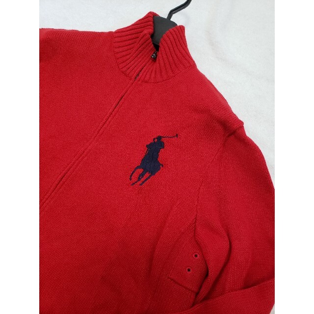 POLO RALPH LAUREN(ポロラルフローレン)の【まっちゃん様専用】ポロラルフローレン　ジップアップ ニット メンズのトップス(ニット/セーター)の商品写真