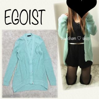 エゴイスト(EGOIST)のEGOIST♡鍵編みニットカーディガン(カーディガン)