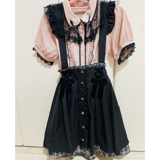 LIZ LISA チェックフリルカシュクールスカート