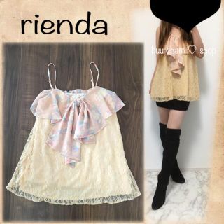 リエンダ(rienda)のrienda♡花柄　レース　キャミチュニック(チュニック)