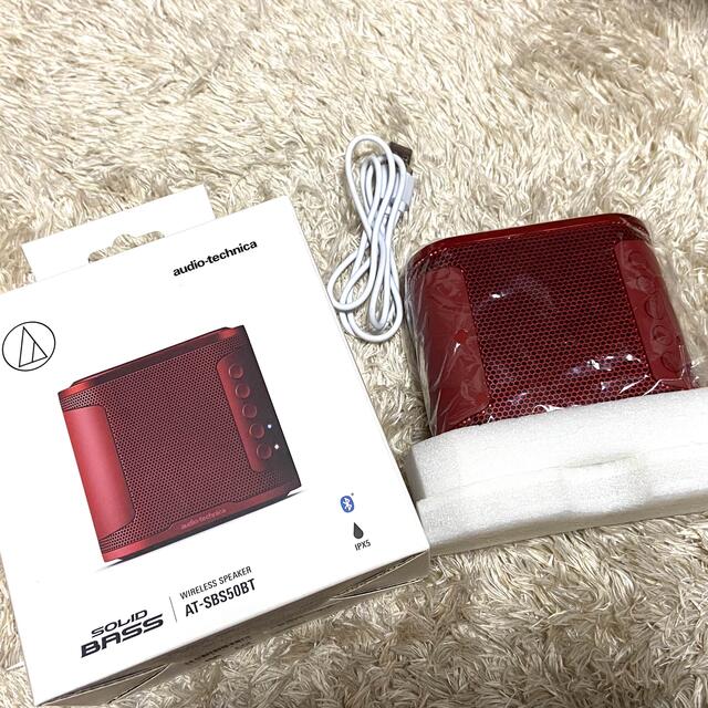 audio-technica(オーディオテクニカ)のaudio-technica ワイヤレススピーカー AT-SBS50BT RD スマホ/家電/カメラのオーディオ機器(スピーカー)の商品写真