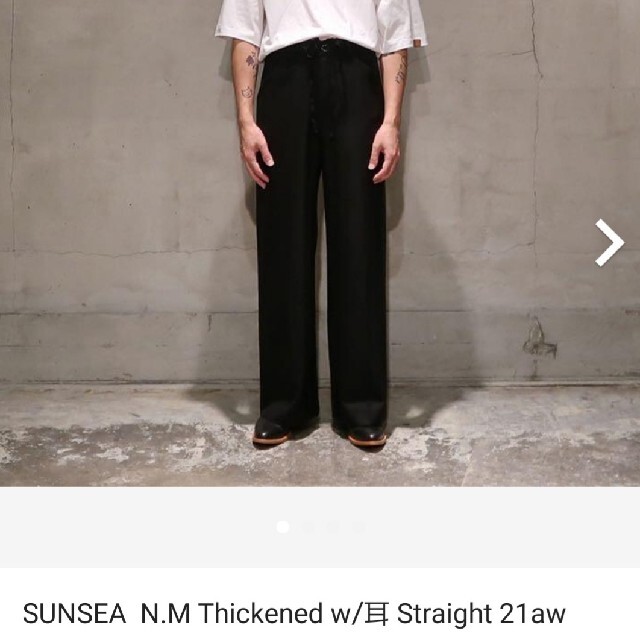 ブラック SUNSEA - SUNSEA 21aw N.M Thickened w/耳 Wide Pantsの通販 by kuwa514's