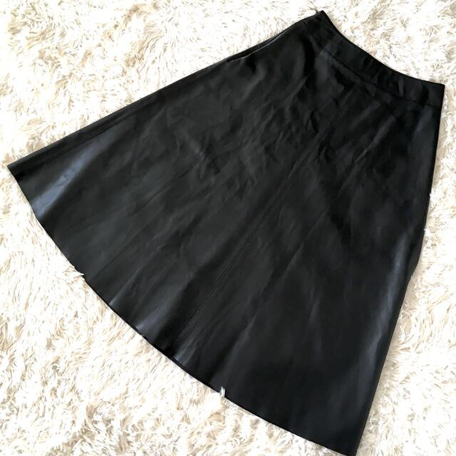 Ballsey(ボールジィ)のBallsey ボールジィ　レザースカート 32 黒　TOMORROWLAND レディースのスカート(ロングスカート)の商品写真