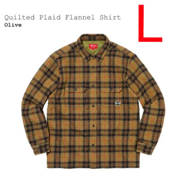 Supreme(シュプリーム)のsupreme Quilted Plaid Flannel Shirt オリーブ メンズのトップス(シャツ)の商品写真