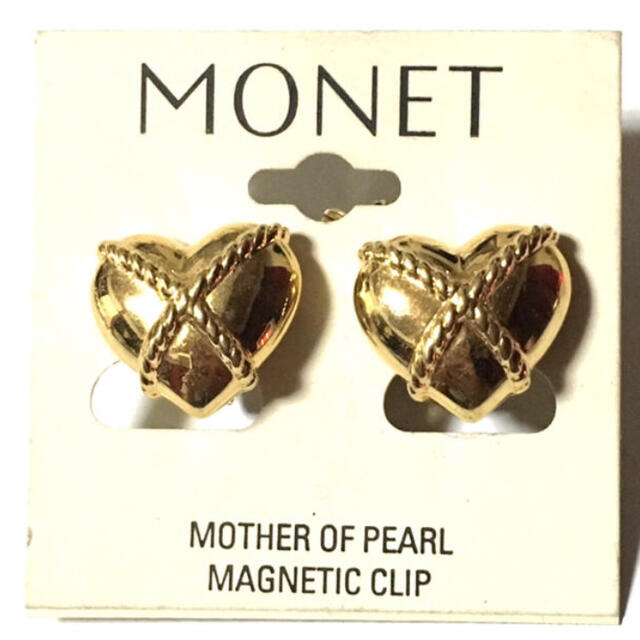 vintage Monet ハート イヤリング レディースのアクセサリー(イヤリング)の商品写真