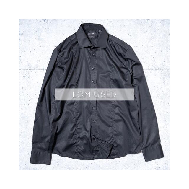 XL モード ブラック 黒 切替 長袖シャツ  メンズ シャツ ファッション 1