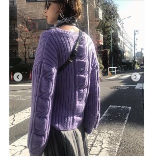 アメリヴィンテージ(Ameri VINTAGE)のアメリヴィンテージ  CHAIN LINE KNIT(ニット/セーター)