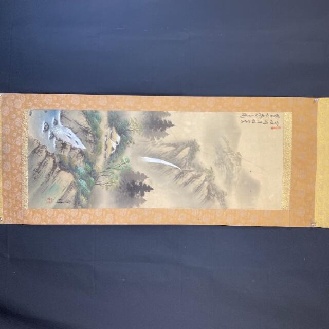 絹本 肉筆 山水圖2 - 版画