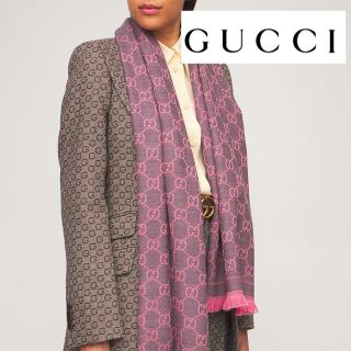 グッチ(Gucci)の美品♡GUCCIグッチジャカードウールストール マフラー(マフラー/ショール)