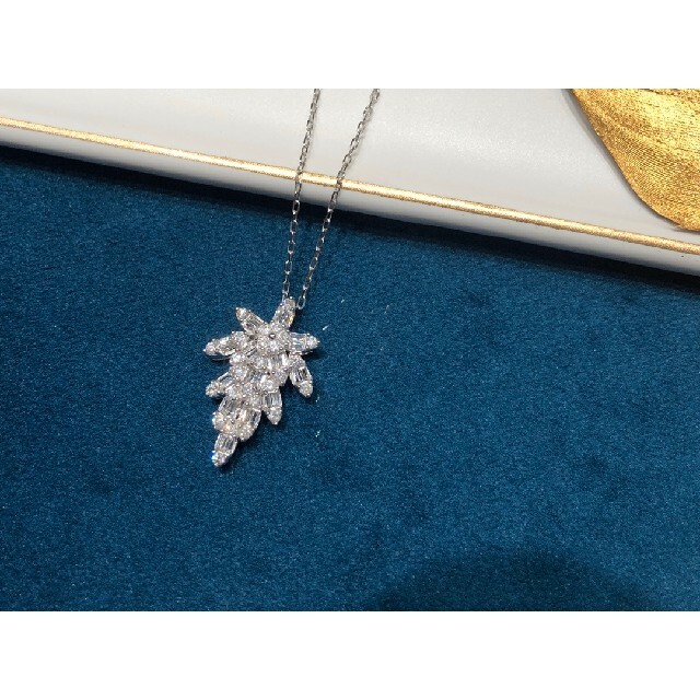 最初の 天然ダイヤモンドネックレス0.45ct k18 ネックレス