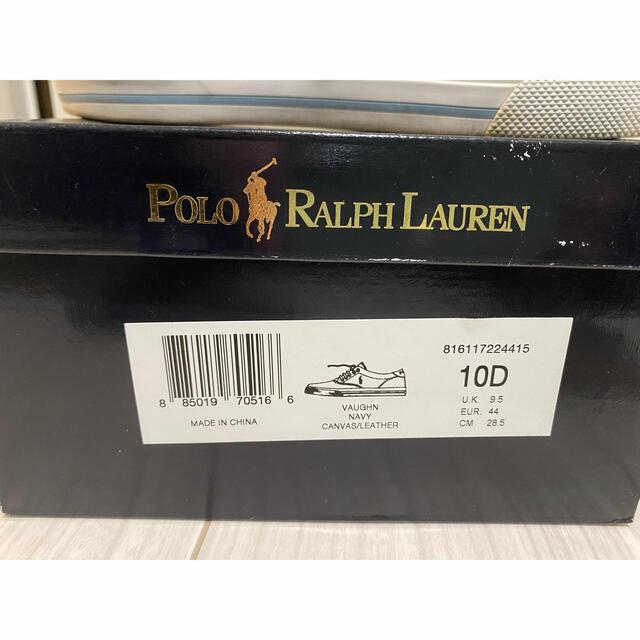 POLO RALPH LAUREN(ポロラルフローレン)のpolo vaughn navy スリッポン　キャンバス　レザー　本革 メンズの靴/シューズ(スニーカー)の商品写真