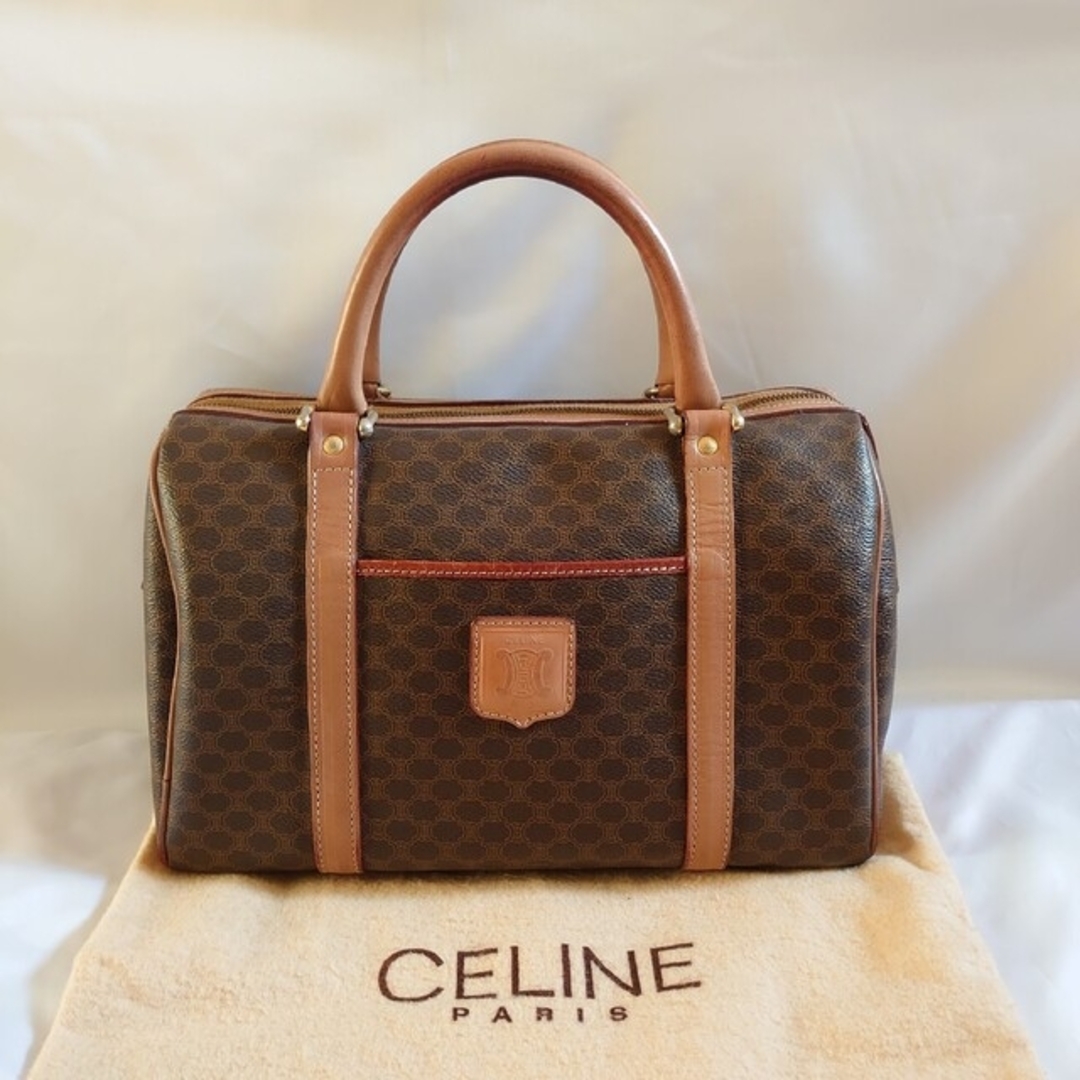 CELINE セリーヌ ミニボストン ハンドバッグ マカダム柄 - ボストンバッグ