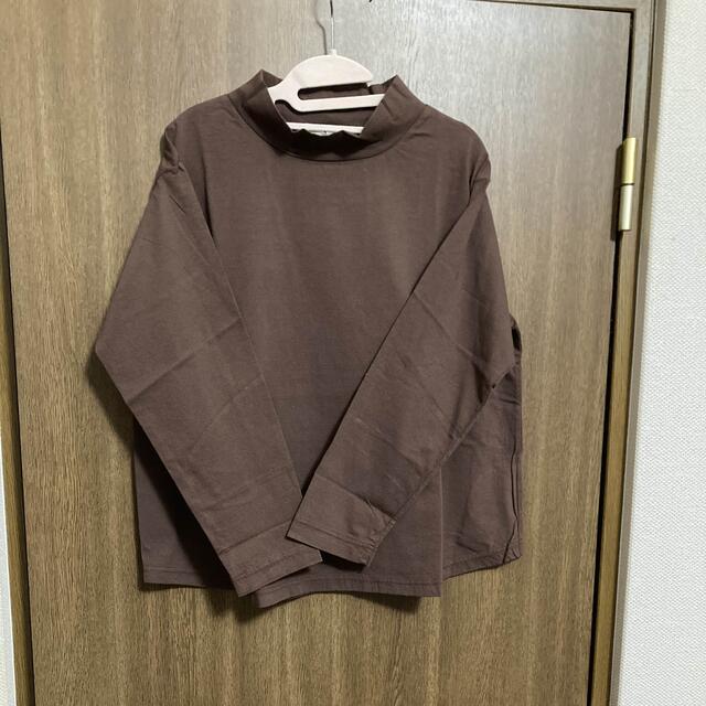 tumugu(ツムグ)のtumugu ツムグ ハイネック　カットソー　長袖　 tシャツ ブラウン レディースのトップス(カットソー(長袖/七分))の商品写真