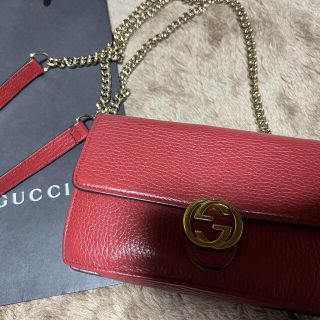 グッチ(Gucci)のGUCCIチェーンウォレットバッグ(ウォレットチェーン)