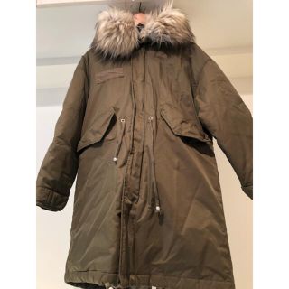 ザラ(ZARA)のZARA WOMAN ダウンモッズコート　カーキ(ダウンコート)