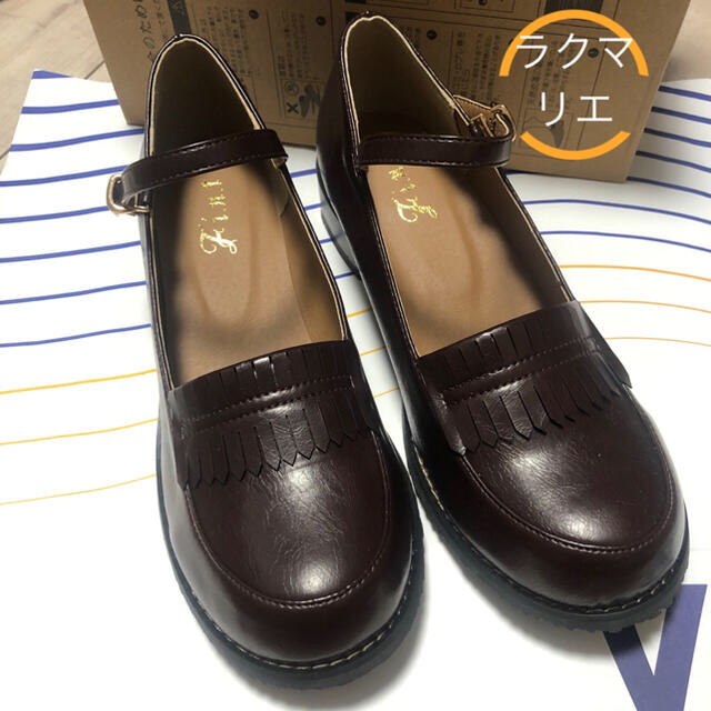 F i.n.t ストラップローファー 靴 brown 24.5cm 25cm L 1