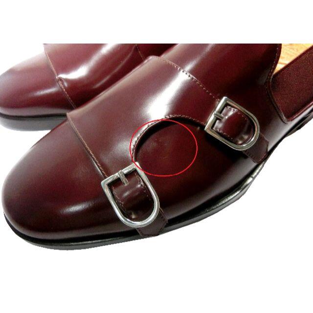 Santoni(サントーニ)の【新品】EDHEN ダブルモンク サイドゴア スリッポン 5 24.5 メンズの靴/シューズ(スリッポン/モカシン)の商品写真