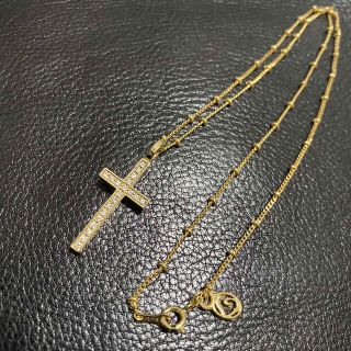 Velvet Lounge クロス ネックレス K18ゴールド ダイヤモンド