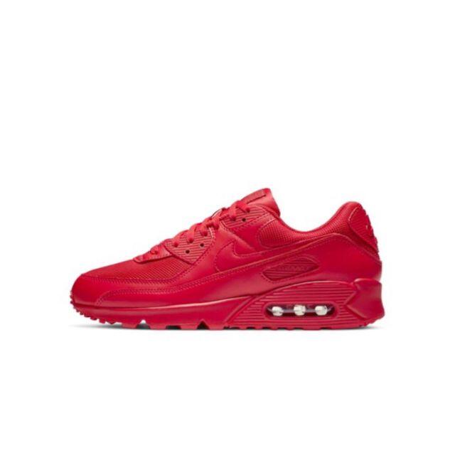新品 NIKE スニーカー エアマックス 90 トリプル レッド 赤 27㎝ www ...
