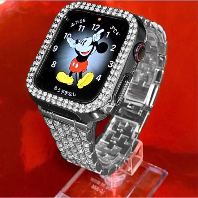 アップルウォッチカスタムベゼルダイヤカバーベルトセット　最新グレードモデル メンズの時計(その他)の商品写真