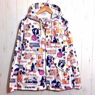 ヒステリックグラマー(HYSTERIC GLAMOUR)の美品 ヒステリックグラマー ガール 総柄 ナイロン ジャケット パーカー(ブルゾン)