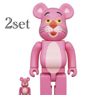 メディコムトイ(MEDICOM TOY)の2個 Be@rbrick pink panther 100% & 400%(その他)