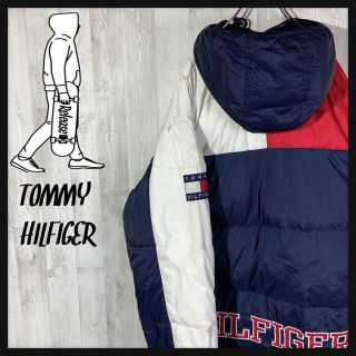 トミーヒルフィガー(TOMMY HILFIGER)の【バック刺繍】トミーヒルフィガー トリコロール スリーブロゴ ダウンジャケット(ダウンジャケット)