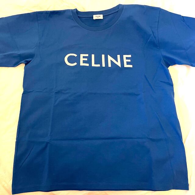 カタログギフトも！ celine ブルー Tシャツ CELINE 新品 - シャツ