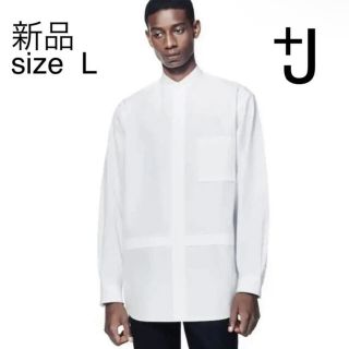 ユニクロ(UNIQLO)のUNIQLO+J スーピマコットンオーバーサイズスタンドカラーシャツ(シャツ)