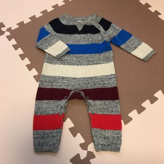 ベビーギャップ(babyGAP)のベビーgapマルチカラーニットカバーオール6-12month(カバーオール)