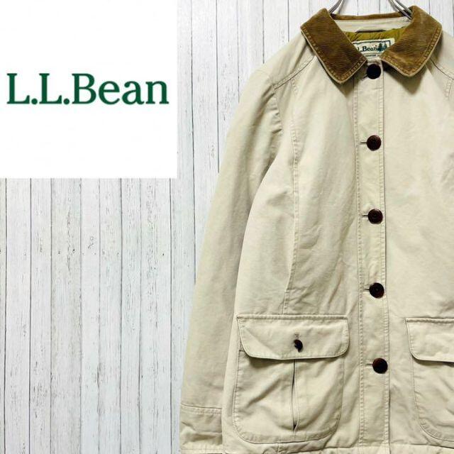 L.L.Bean(エルエルビーン)のエルエルビーン　中綿　ハンティングジャケット　オフホワイト　古着女子　肉厚　M レディースのジャケット/アウター(ブルゾン)の商品写真