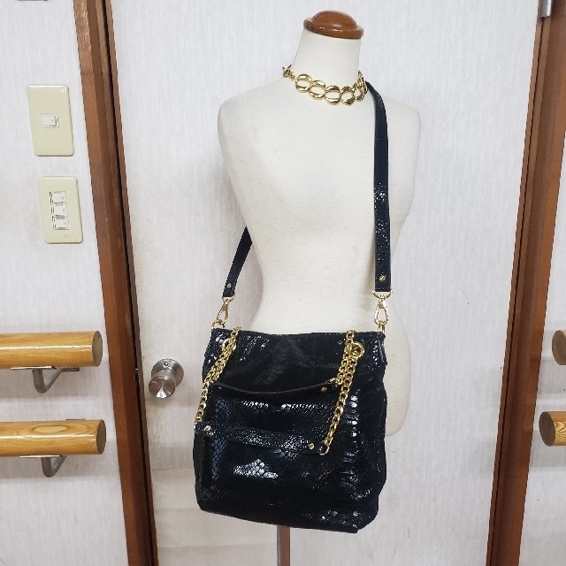 Michael Kors(マイケルコース)のマイケルコース　♡hana♡様専パイソンバック　ゴールドチェーン　3way　美品 レディースのバッグ(ショルダーバッグ)の商品写真