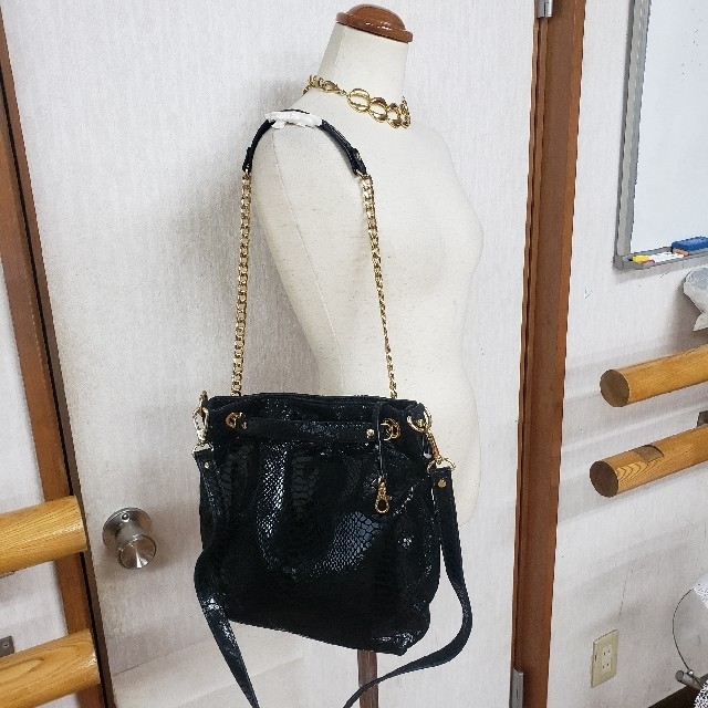 Michael Kors(マイケルコース)のマイケルコース　♡hana♡様専パイソンバック　ゴールドチェーン　3way　美品 レディースのバッグ(ショルダーバッグ)の商品写真