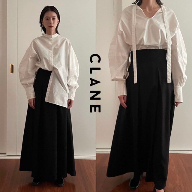 CLANE クラネ W FACE BOWTIE SHIRTシャツ/ブラウス(長袖/七分)