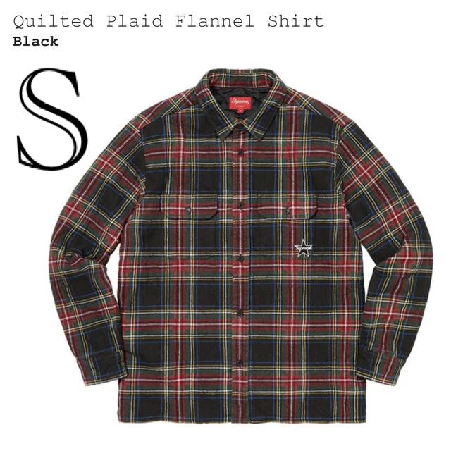 Supreme Quilted Plaid Flannel Shirt Sサイズ