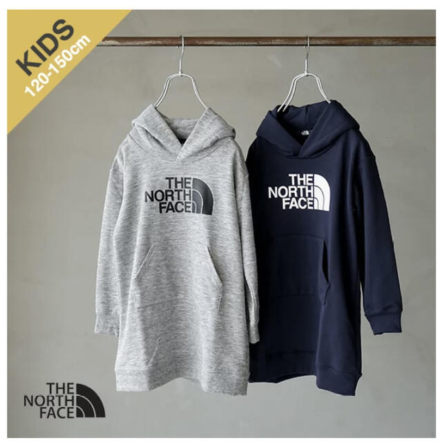 THE NORTH FACE(ザノースフェイス)のタグ付き新品★ノースフェイス　ロゴワンピース キッズ/ベビー/マタニティのキッズ服女の子用(90cm~)(ワンピース)の商品写真