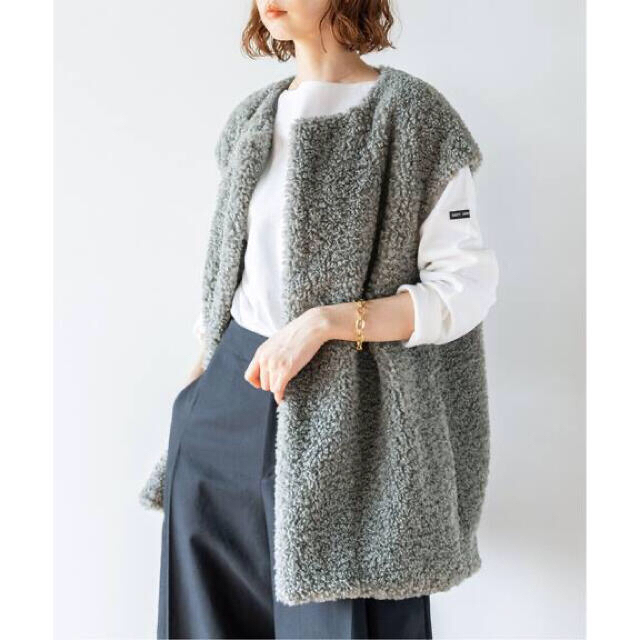 ♡新品タグ付き IENA ファーコクーンジレ グレー | フリマアプリ ラクマ