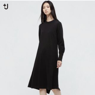 ユニクロ(UNIQLO)の♡UNIQLO +J エクストラファインメリノブレンドロングワンピース(ロングワンピース/マキシワンピース)