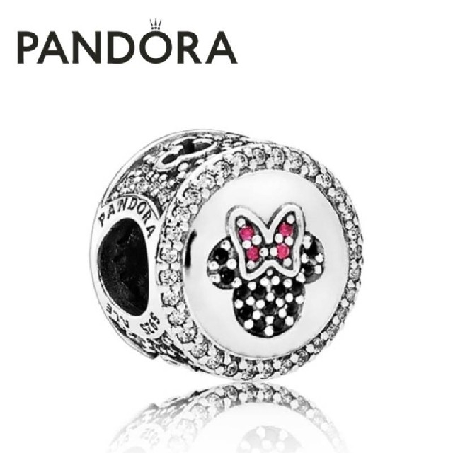 【新品】PANDORA コラボ ミッキー＆ミニー ラブアイコン クロス＆ポーチ付