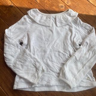 プチバトー(PETIT BATEAU)のたんぽぽさん専用　プチバトー  白ガーゼ生地カットソーブラウス　8ans(Tシャツ/カットソー)