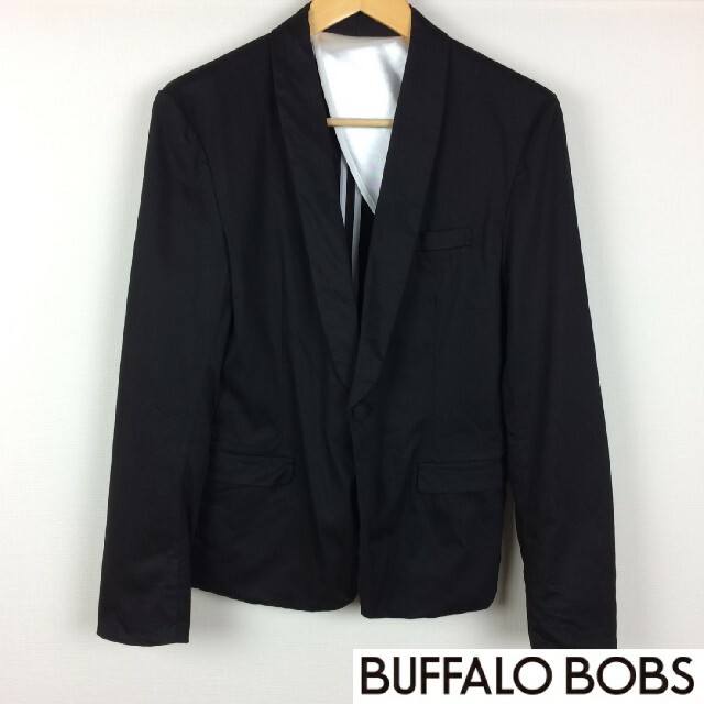 BUFFALO BOBS(バッファローボブス)の美品 バッファローボブズ 長袖テーラードジャケット ブラック サイズ1 メンズのジャケット/アウター(テーラードジャケット)の商品写真