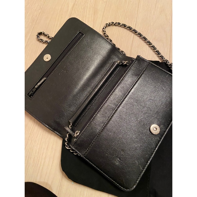 正規品 CHANEL チェーンウォレット スターエンボス
