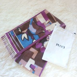 エミリオプッチ(EMILIO PUCCI)のエミリオプッチ　マフラー　カシミヤ100%　収納袋　EMILIOPUCCI(マフラー/ショール)