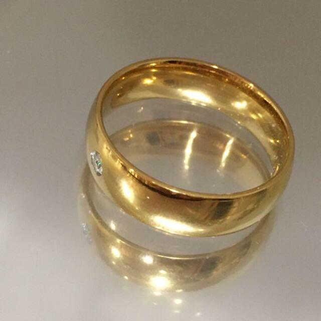 【ギフト推奨】SONA ダイヤ1粒　錆びない分厚い18金❤️11−25 レディースのアクセサリー(リング(指輪))の商品写真